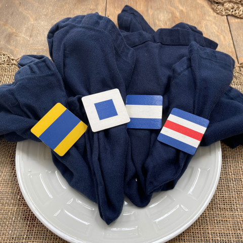 Wholesale Nautical Napkin Rings - Set of 12