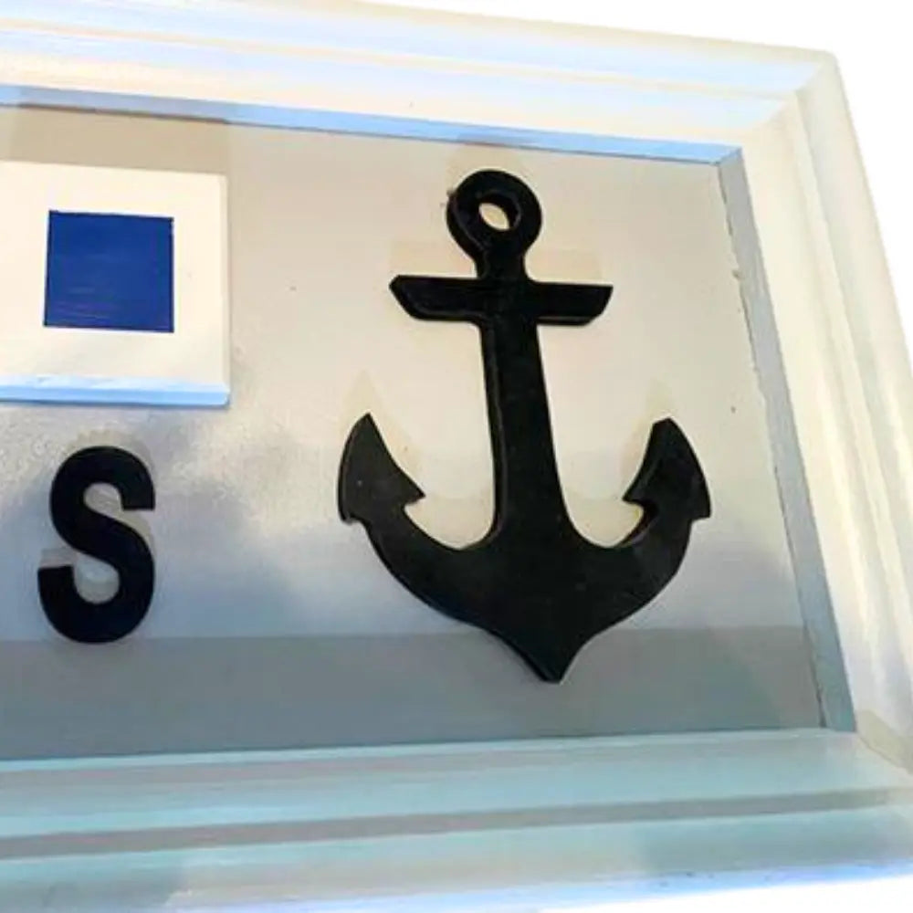 Two Raised Wooden Anchors