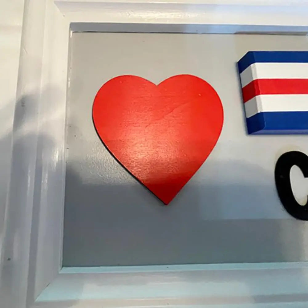 Two Raised Wooden Hearts