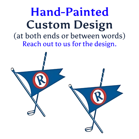 Hand-Painted Custom Design (To Separate Words or 2 At Both Ends)