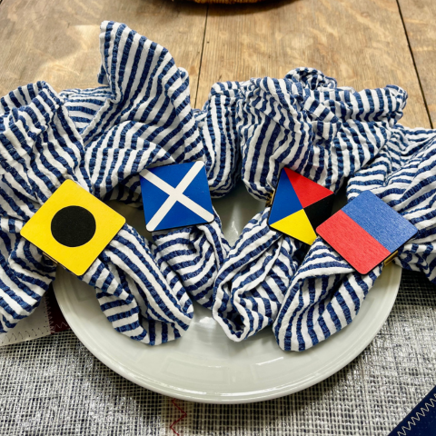 Wholesale Nautical Napkin Rings - Set of 12