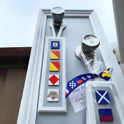 Custom Rope Doorknob Hanger Up to 9 Characters. Price range $60-$100
