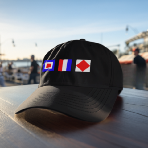 Custom Embroidered Nautical Hats (Up to 6 Flags per row and 2 rows = 12 total)