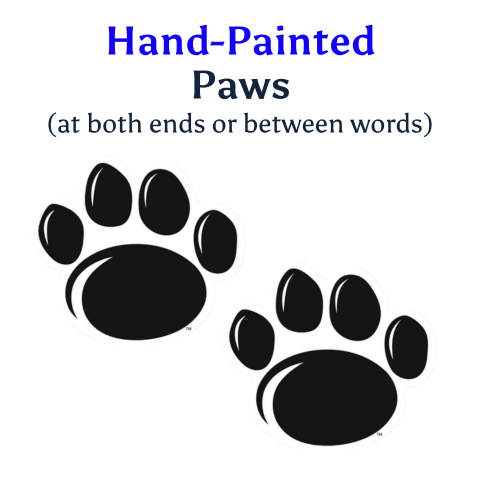 Hand-Painted Paw (To Separate Words Or 2 At Both Ends) – Ipswich River ...