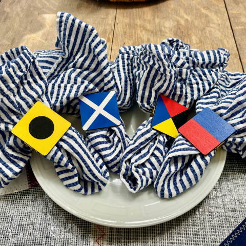 Custom Nautical Napkin Rings