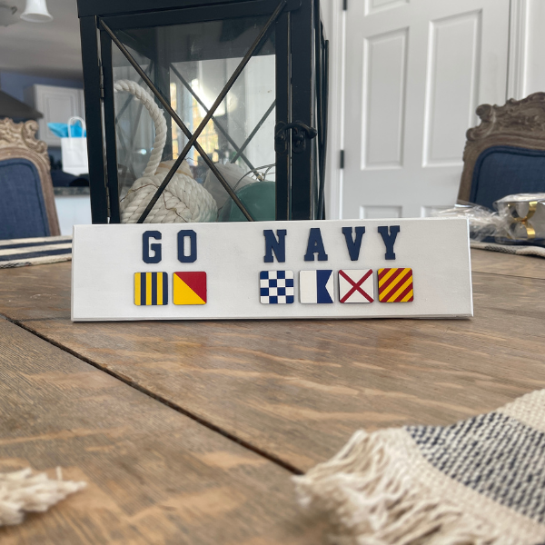 Go Navy Nautical Flag Sign