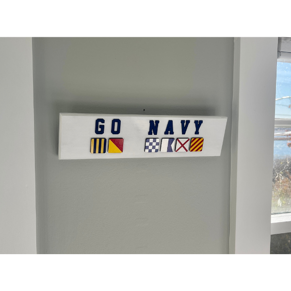 Go Navy Nautical Flag Sign