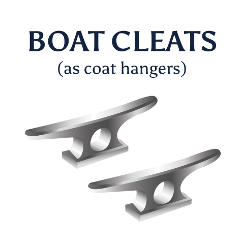 Boat Cleats - As Coat Hangers (3 to 6 Boat Cleats)