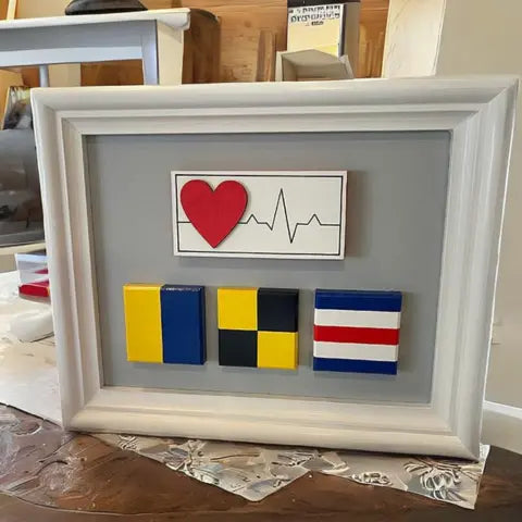 Heartbeat Love Mini Sign