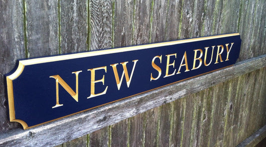 Indented Custom Quarter Board Signs - Bold Caxton