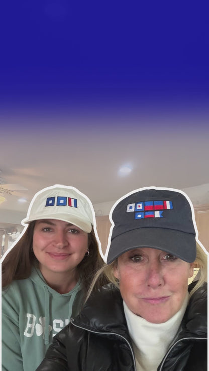 Custom Embroidered Nautical Hats Up to 12 Characters (Max of 2 Rows, 6 Characters Each Row)