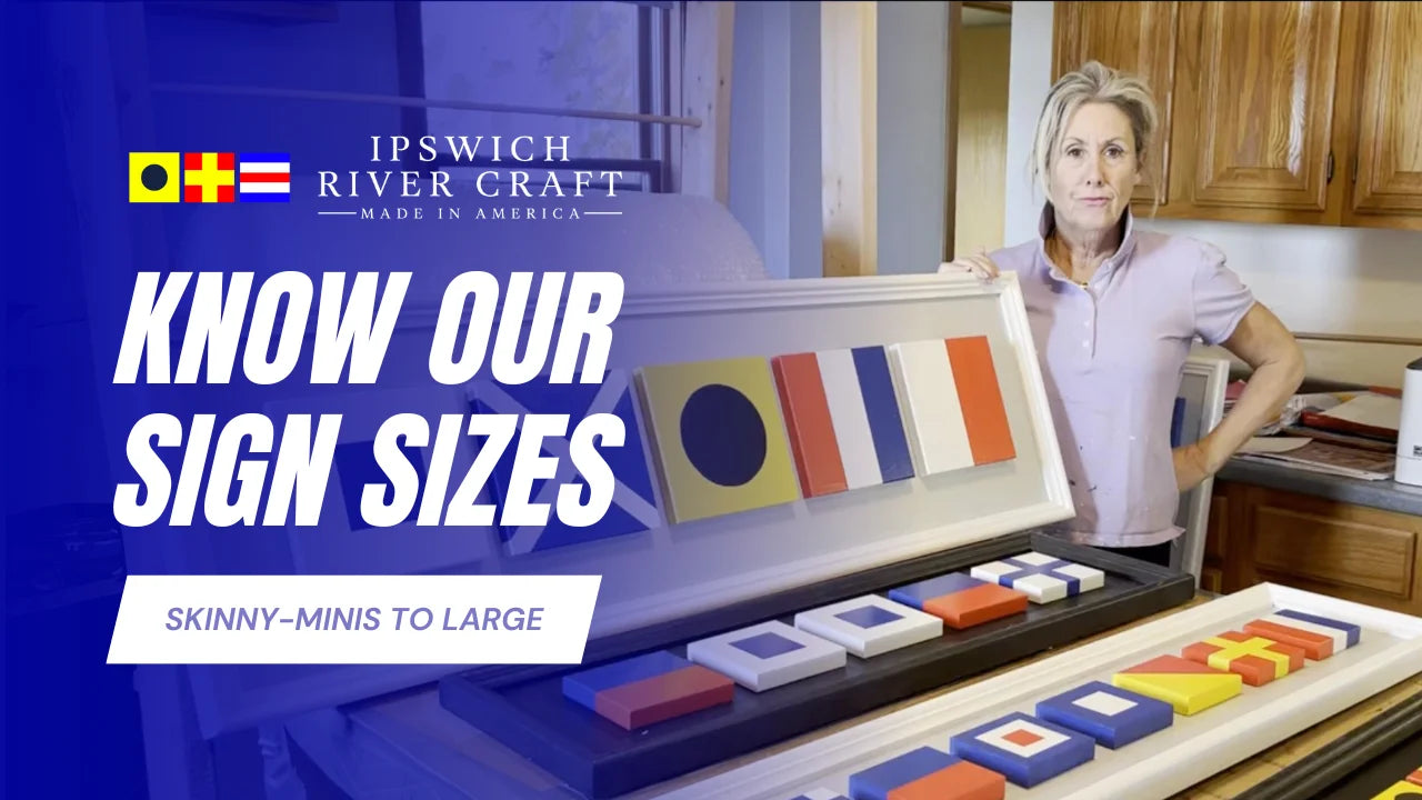 Load video: Video of Pamela the store owner showing and explaining the different sign sizes available.